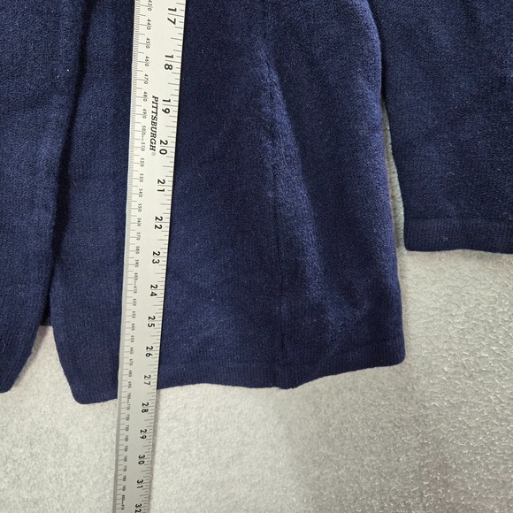 VINTAGE‎ St John Women Jacket 8 Blue Button Up Marie Gray 3/4 Sleeve Collar - Picture 4 of 11